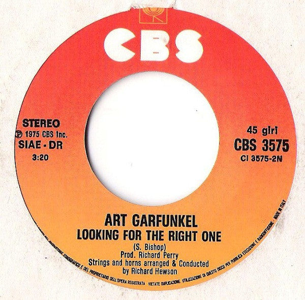 Art Garfunkel : I Only Have Eyes For You (7")