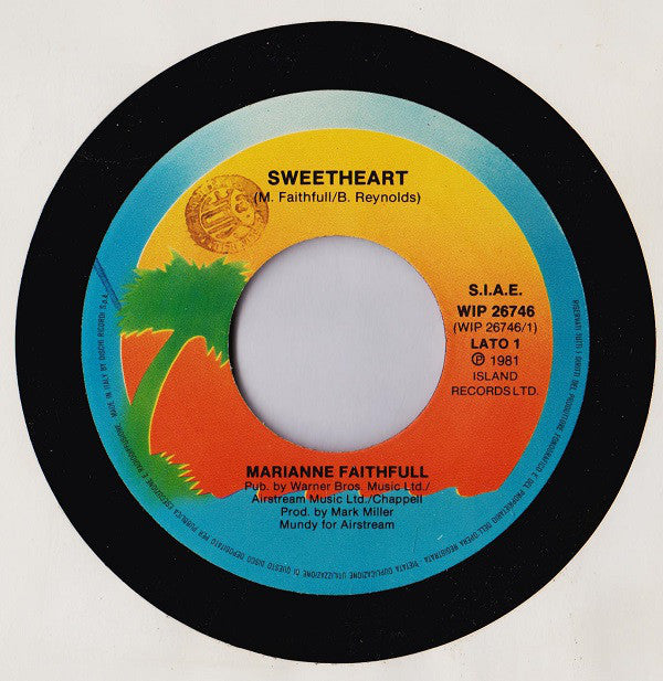 Marianne Faithfull : Sweetheart (7")