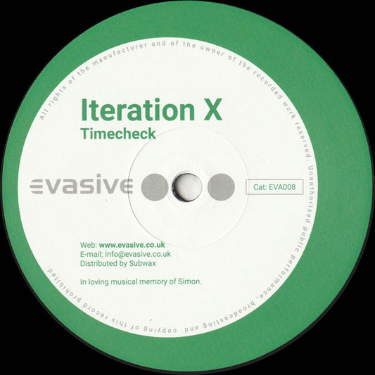 Iteration X : Timecheck / Liquid Logic (12", RP)