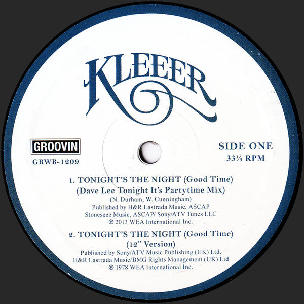 Kleeer : Tonight’s The Night (Good Time) / Open Your Mind (12")