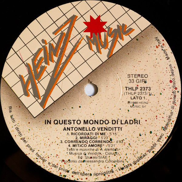 Antonello Venditti : In Questo Mondo Di Ladri (LP, Album)