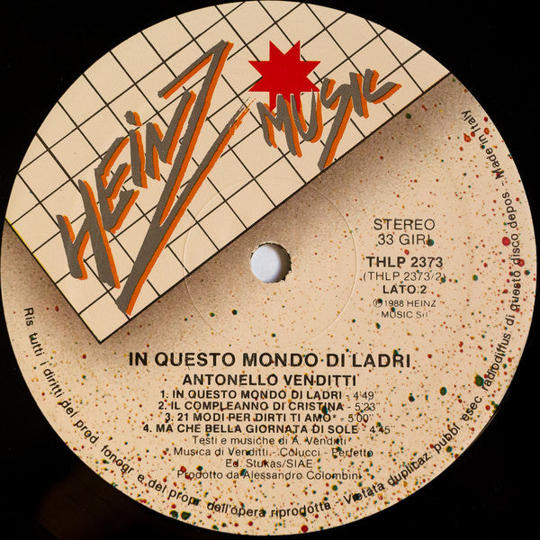 Antonello Venditti : In Questo Mondo Di Ladri (LP, Album)