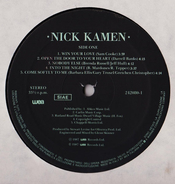 Nick Kamen : Nick Kamen (LP, Album)