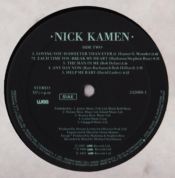 Nick Kamen : Nick Kamen (LP, Album)