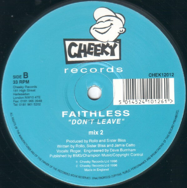 Faithless : Don't Leave (12")