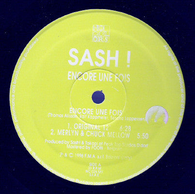 Sash! : Encore Une Fois (12")