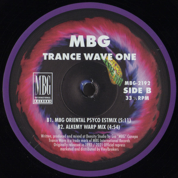 MBG : Trance Wave One (The Other Face Of MBG) (2x12", RE)