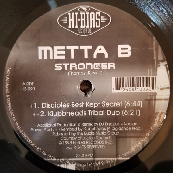 Metta Bhavna : Stronger (12")