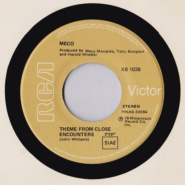 Meco Monardo : Theme From Close Encounters (7")