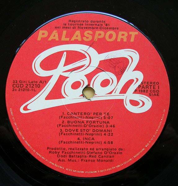 Pooh : Palasport (2xLP, Album, Gat)