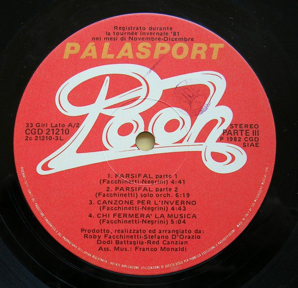 Pooh : Palasport (2xLP, Album, Gat)