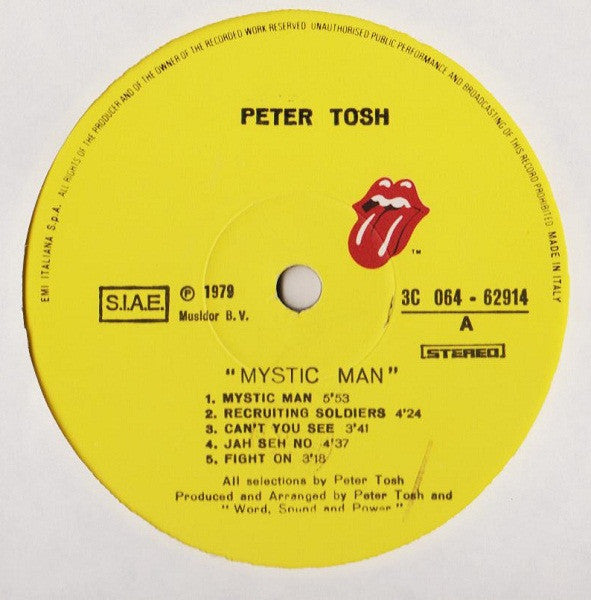 Peter Tosh : Mystic Man (LP, Album)