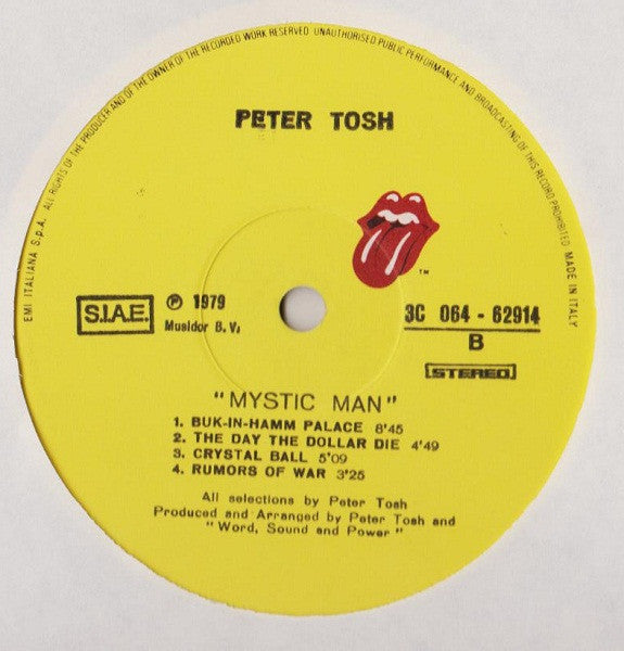 Peter Tosh : Mystic Man (LP, Album)