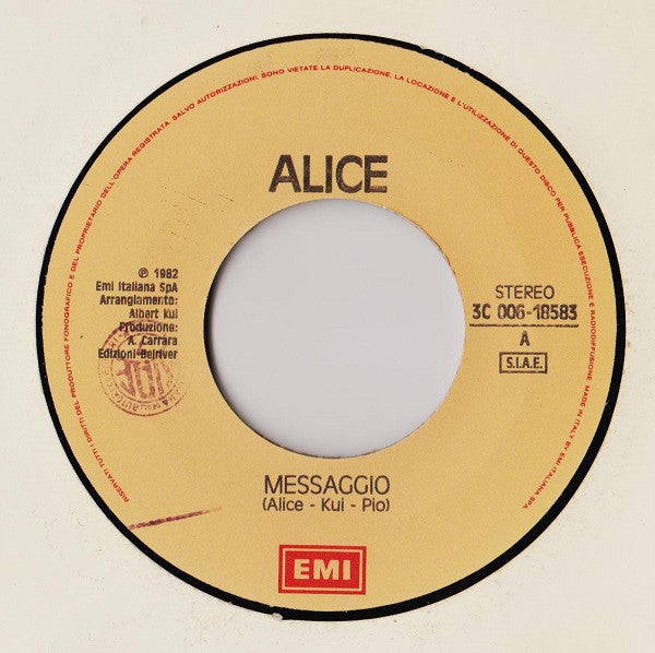 Alice (4) : Messaggio (7")