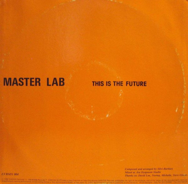 Master Lab : This Is The Future (12")