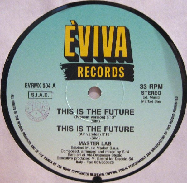 Master Lab : This Is The Future (12")