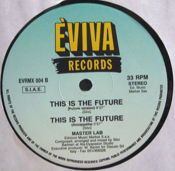 Master Lab : This Is The Future (12")