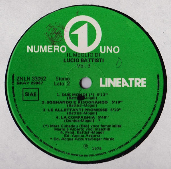 Lucio Battisti : Il Meglio Di Lucio Battisti Vol. 3 (LP, Comp)