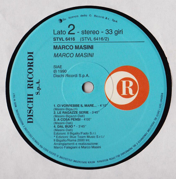 Marco Masini : Marco Masini (LP, Album)