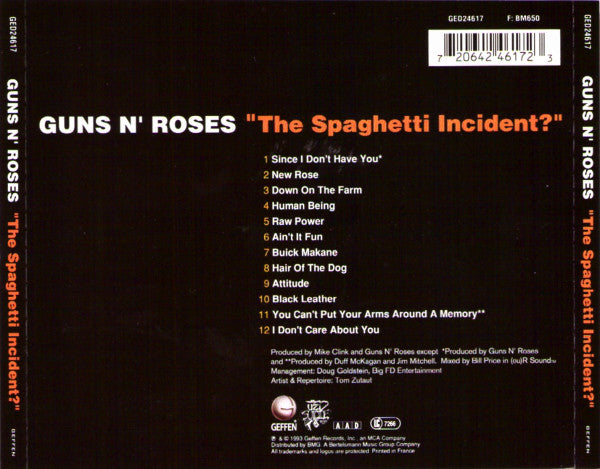 Guns N' Roses : "The Spaghetti Incident?" (CD, Album, MPO)
