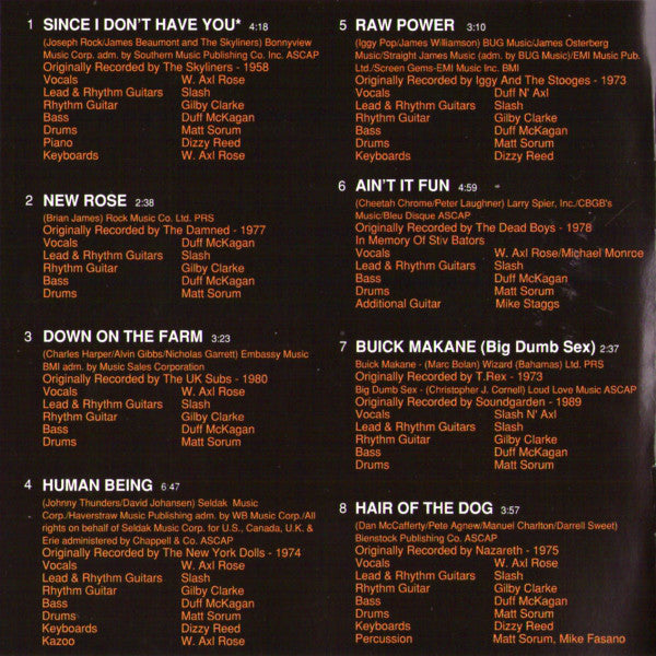 Guns N' Roses : "The Spaghetti Incident?" (CD, Album, MPO)