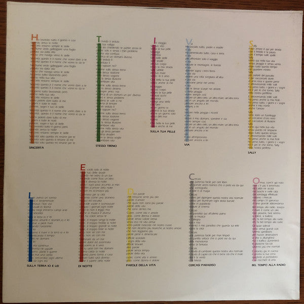 Riccardo Cocciante : Sincerità (LP, Album)