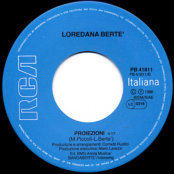 Loredana Berte'* : Io (7")