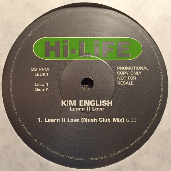 Kim English : Learn II Love (2x12", Promo)
