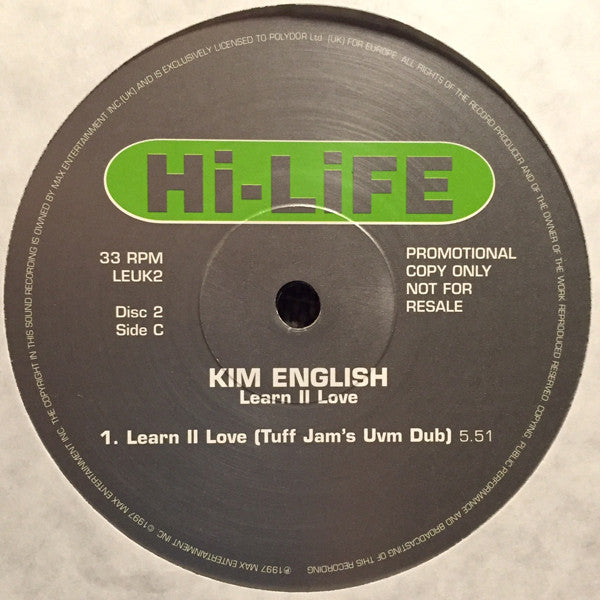 Kim English : Learn II Love (2x12", Promo)