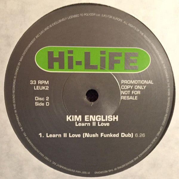 Kim English : Learn II Love (2x12", Promo)