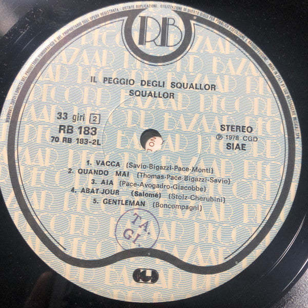 Squallor : Il Peggio Degli Squallor (LP, Comp)