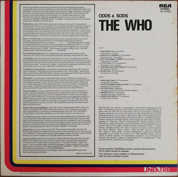 The Who : Odds & Sods (LP, Comp, RE)
