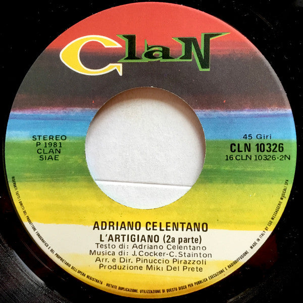 Adriano Celentano : L'Artigiano (7")