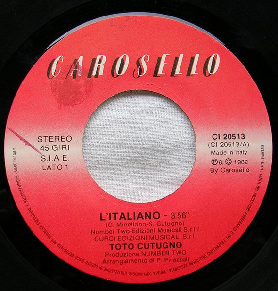 Toto Cutugno : L'Italiano (7")