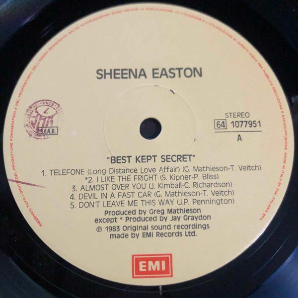 Sheena Easton : Best Kept Secret (LP, Album)