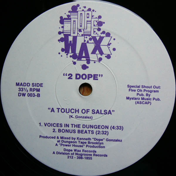 2 Dope : A Touch Of Salsa (12")