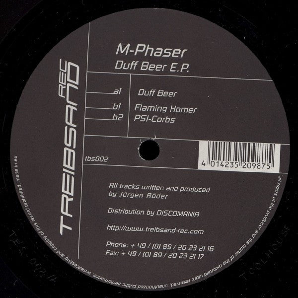 M-Phaser : Duff Beer E.P. (12", EP)