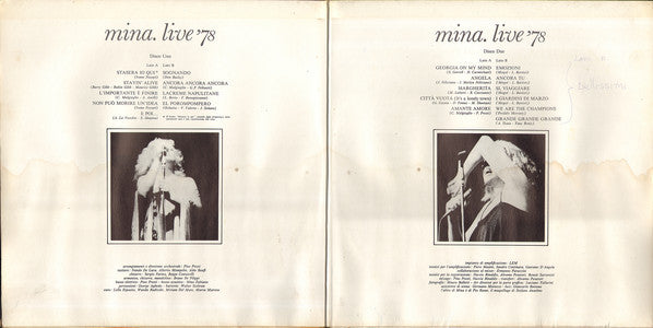 Mina (3) : Live '78 (2xLP, Album, Gat)