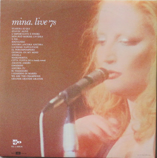 Mina (3) : Live '78 (2xLP, Album, Gat)