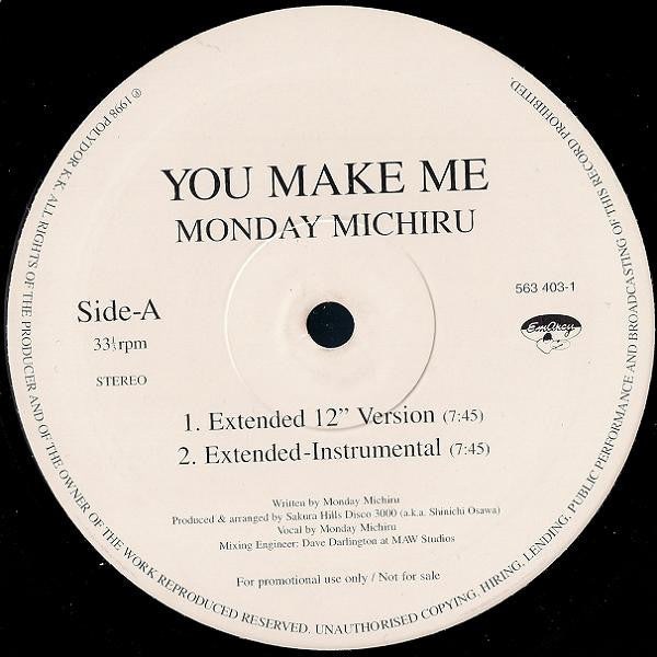 Monday Michiru : You Make Me (12", Promo)