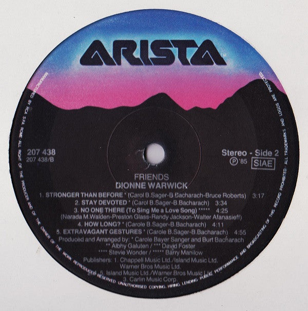 Dionne Warwick : Friends (LP, Album)