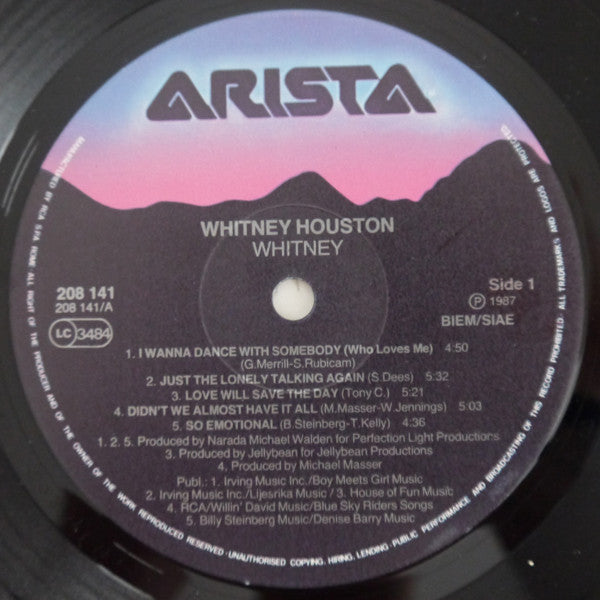Whitney Houston : Whitney (LP, Album)