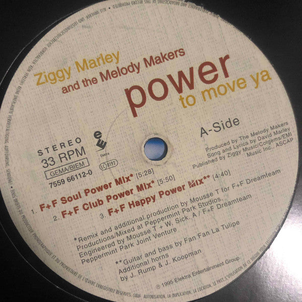 Ziggy Marley And The Melody Makers : Power To Move Ya (12")