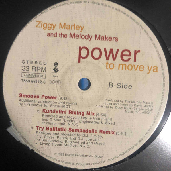 Ziggy Marley And The Melody Makers : Power To Move Ya (12")