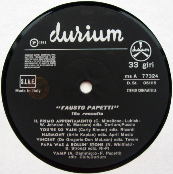 Fausto Papetti : 16a Raccolta (LP, Album)