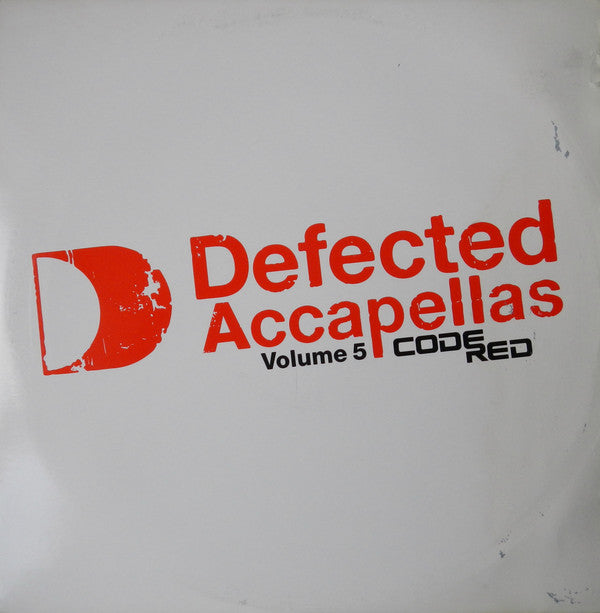 Various : Defected Accapellas Volume 5 (Code Red) (LP, Comp)