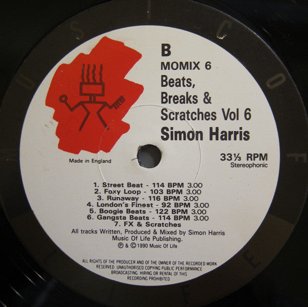 Simon Harris : Beats, Breaks & Scratches Volume 6 (LP)