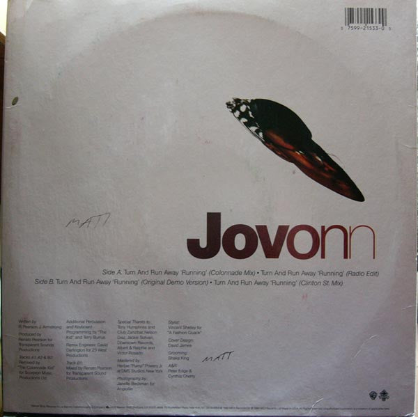 Jovonn : Turn And Run Away 'Running' (12", Maxi)