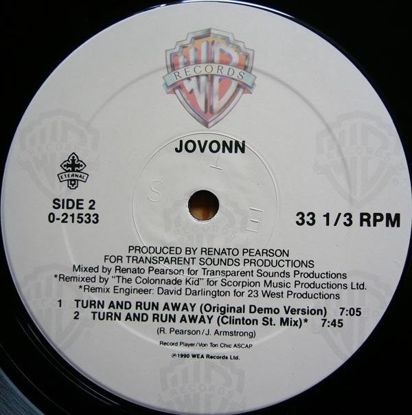 Jovonn : Turn And Run Away 'Running' (12", Maxi)