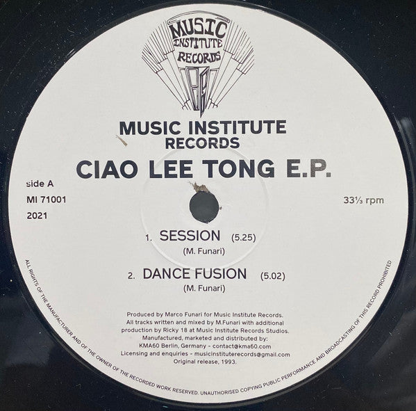 Ciao Lee Tong : Ciao Lee Tong EP (12", EP, RE)